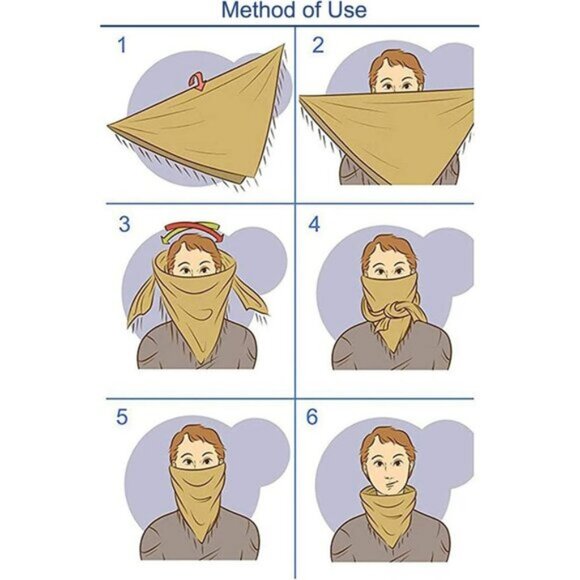 ⚡Men Green 100% Cotton Military Shemagh Tactical Desert Keffiyeh Scarf Wrap - Picture 8 of 8